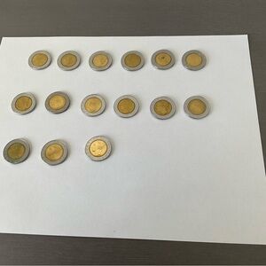Italy 500 Lire Coin Lot of 15 Bi-Metal